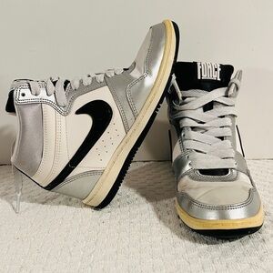 Nike Force Sky High White Silver Glitter Black 629746 100 Wmn's Size 6